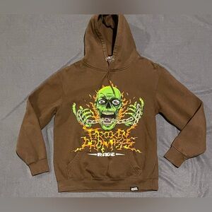 Broken Promises hoodie mens size medium NWOT brown‎